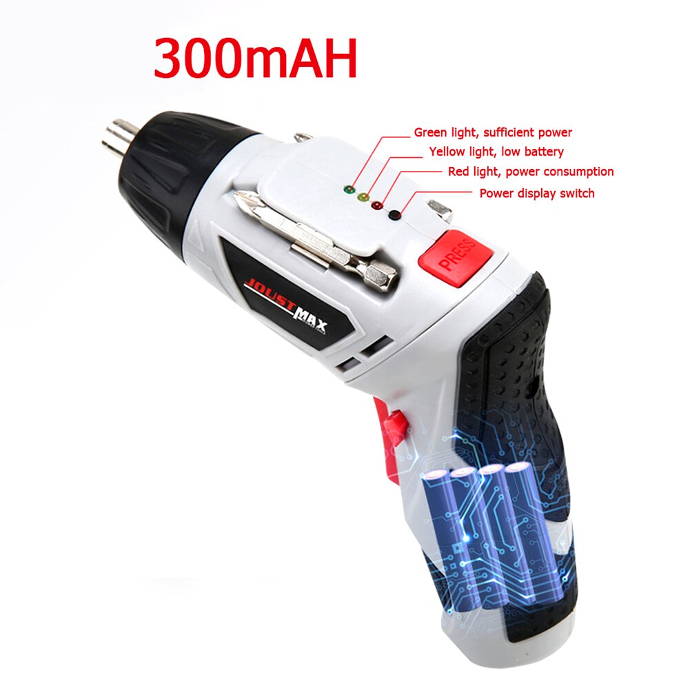 Handheld Electric Screwdriver Set Household Rechargeable Drill with LED Lamp Power Tools 6-speed adjustable Cordless Power Drill