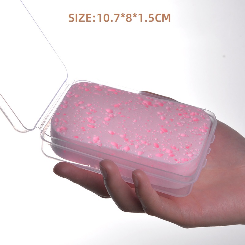 Esponja de cepillo de pintura de acuarela en caja, esponja de agua especial hidratante, fuerte absorción de agua, herramienta de limpieza, suministros de arte: Rosa