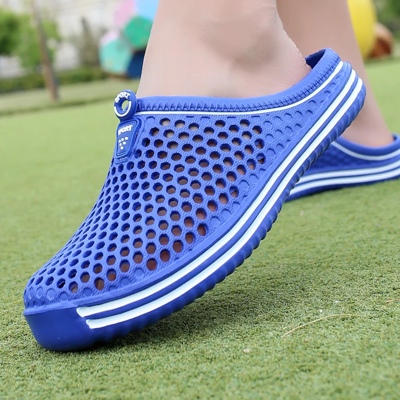 Sommerstrandsandaler herretøfler lette pustende damesandaler flip-flops herre flate fritidssko hvite damesko dametøfler