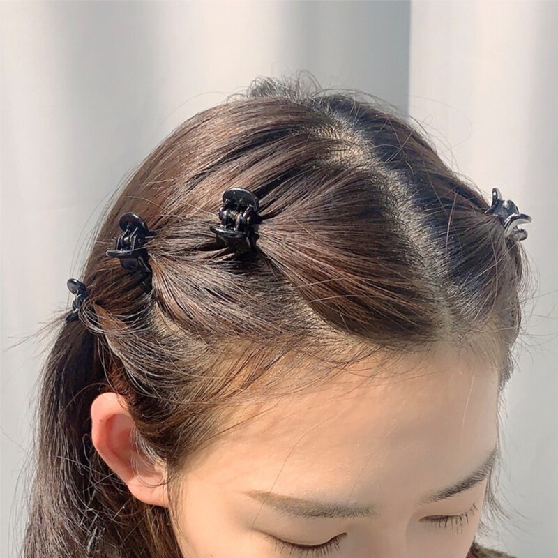 Mini pasadores coreanos de plástico para niña y mujer, pinzas para el pelo, pinzas de cangrejo para el pelo, herramienta de maquillaje, accesorios para el cabello, 12 Uds.
