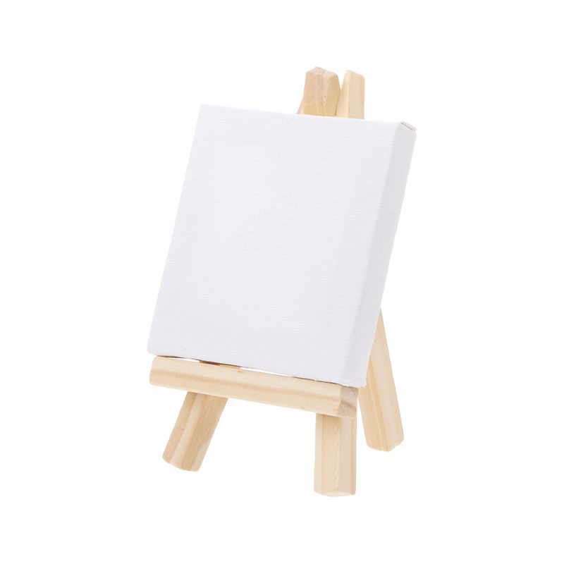 Mini lienzo y caballete de madera Natural para pintura artística dibujo artesanal suministro de boda: 7x7