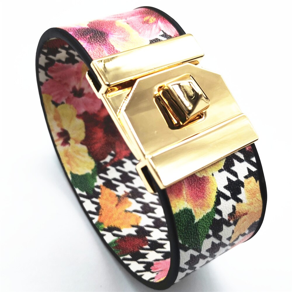 Joias de couro femininas zebra, verão, praia, moda feminina, pulseira de flor, abacaxi, frutas