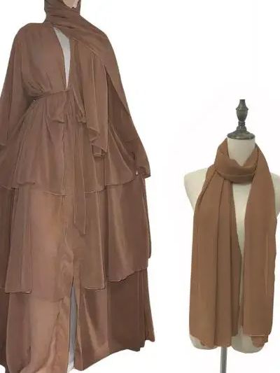 Chiffon Open Abaya Dubai Turkey Kaftan Muslim Cardigan Abayas Dresses For Women Casual Robe Kimono Femme Caftan Islam Clothing: L / PURPLE