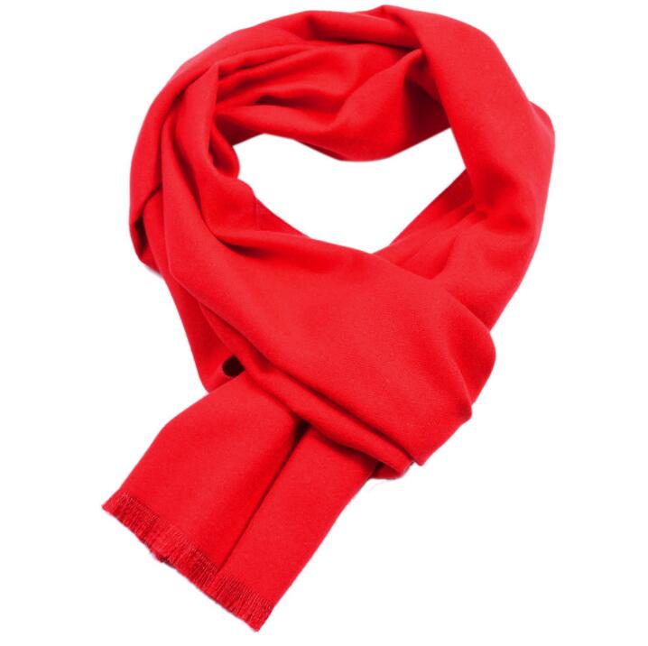 Bufanda de para hombre, bufanda cálida de Cachemira de Color sólido, informal, larga y suave para el cuello, disponible en 5 colores: Rojo