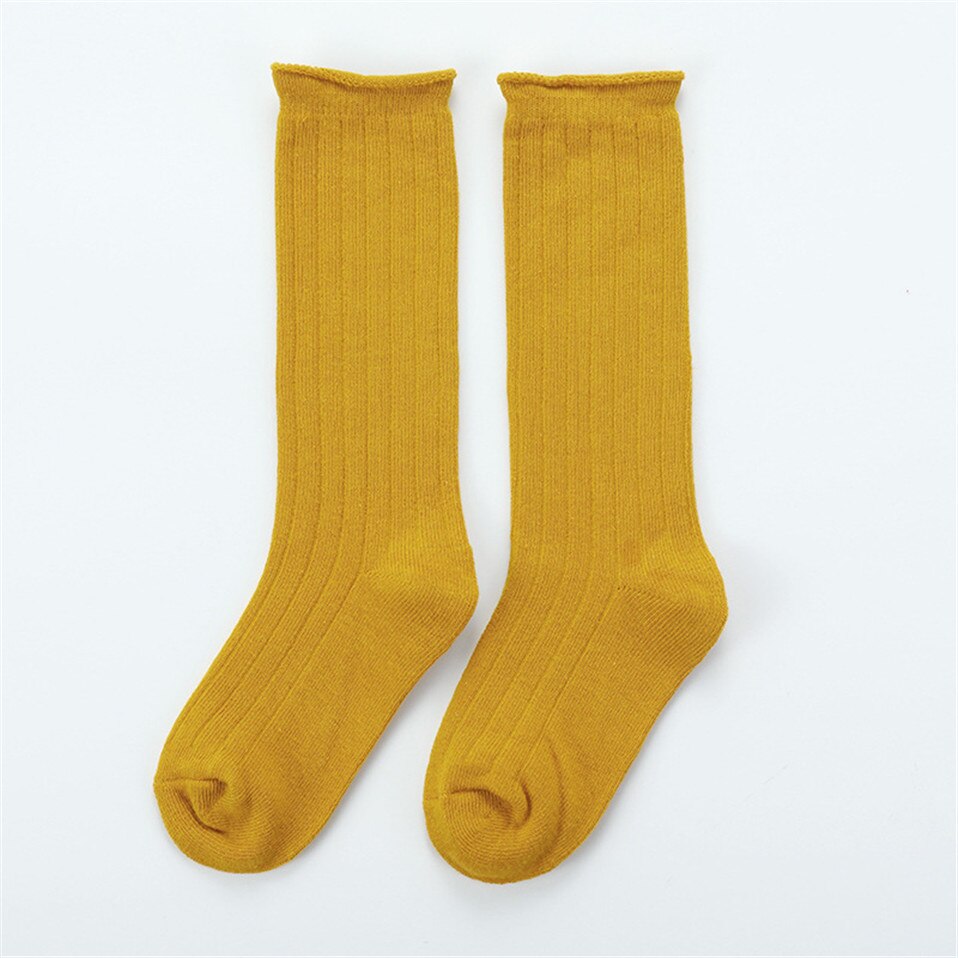 Frühling Baby kind Socken Für Mädchen Neugeborenen Kleinkind Knie Hohe Spitze Socke Lange Mädchen Niedlich Beinlinge Für Neugeborene Infantile socken: Yellow