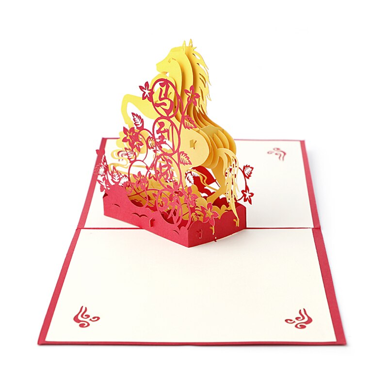 3D Up Wenskaart Handgemaakte Gelukkige Verjaardag Vrolijke Kerstkaart QX2E