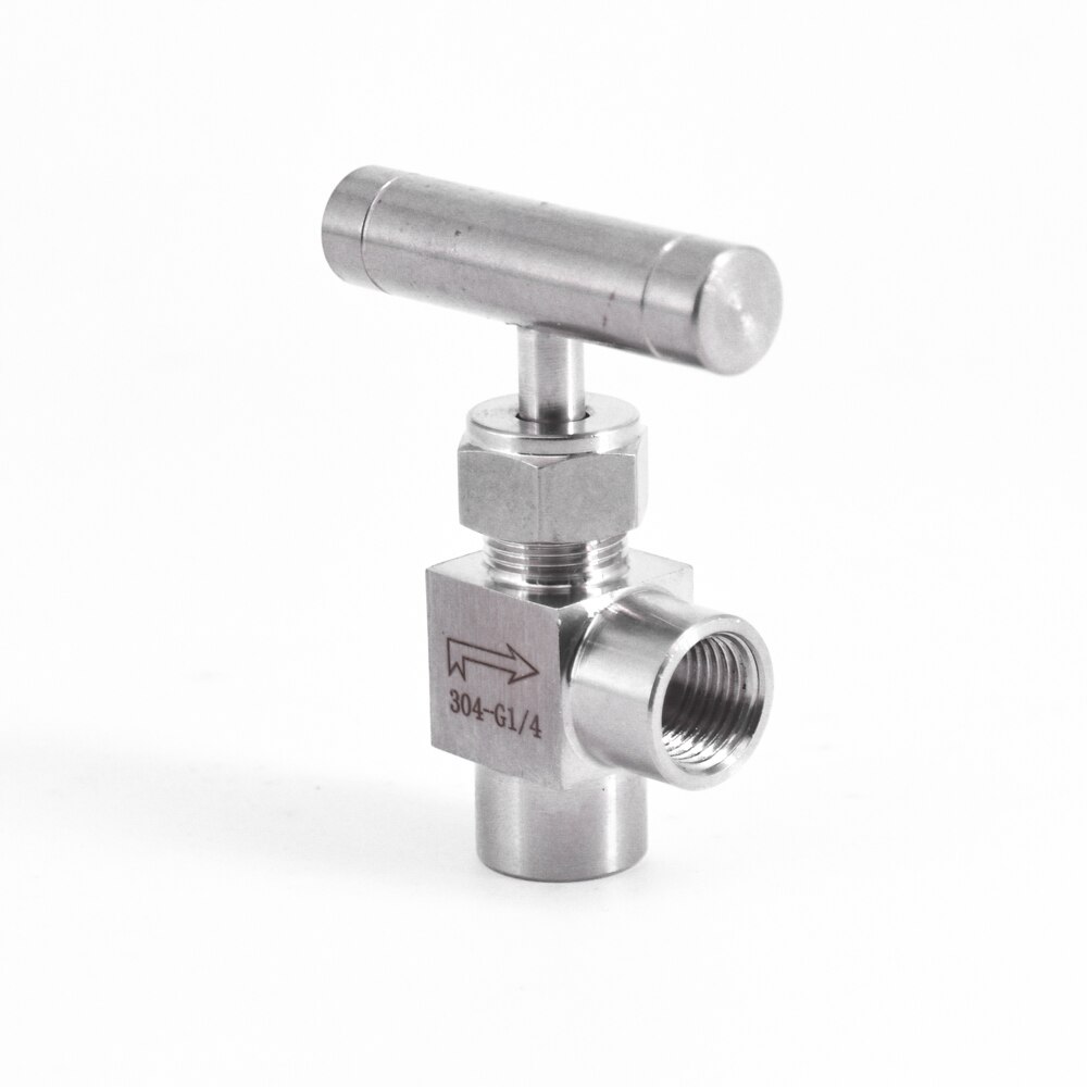 1/8" 1/4" 3/8" 1/2" BSP Female Angle Needle Valve Crane 915 PSI 304 Stainless Flow Control With One-Shape Handle