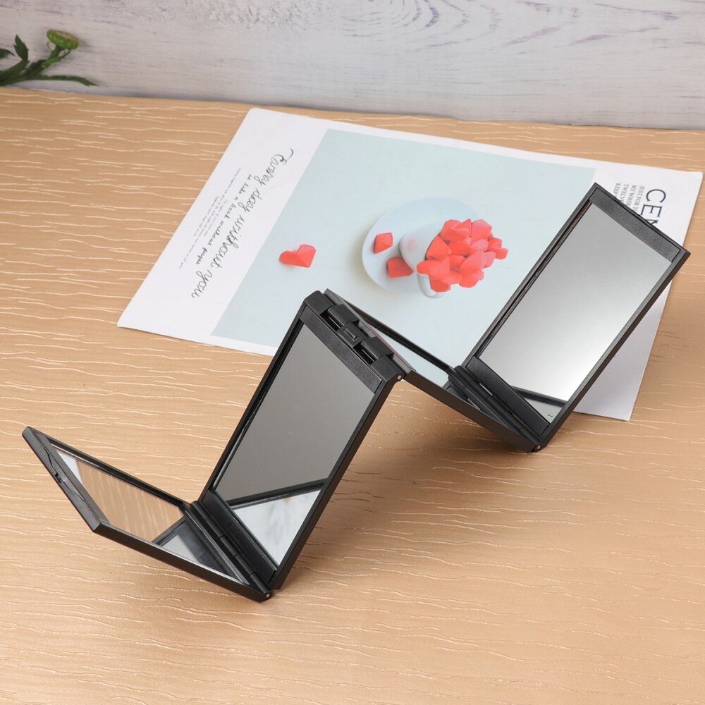 1pc lustro fryzjerskie przenośne 360 martwy kąt wszystkie strony składane lustro robić makijażu: Default Title