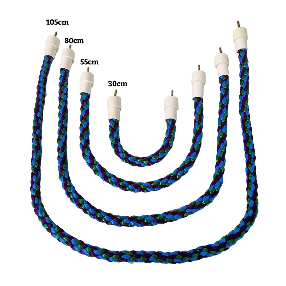 Perchas interactivas de cuerda para pájaros y loros, accesorios de jaula cómodos, juguetes de algodón Bungee, juguetes para pájaros Lovebird