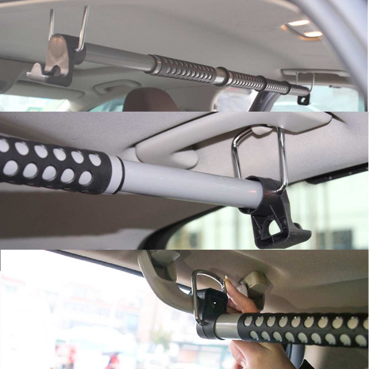 Universal Extended Auto Car coat Hanger Clothing Rod Bar Clothes Rack Garment Holder Length Adjustable Car Hanger