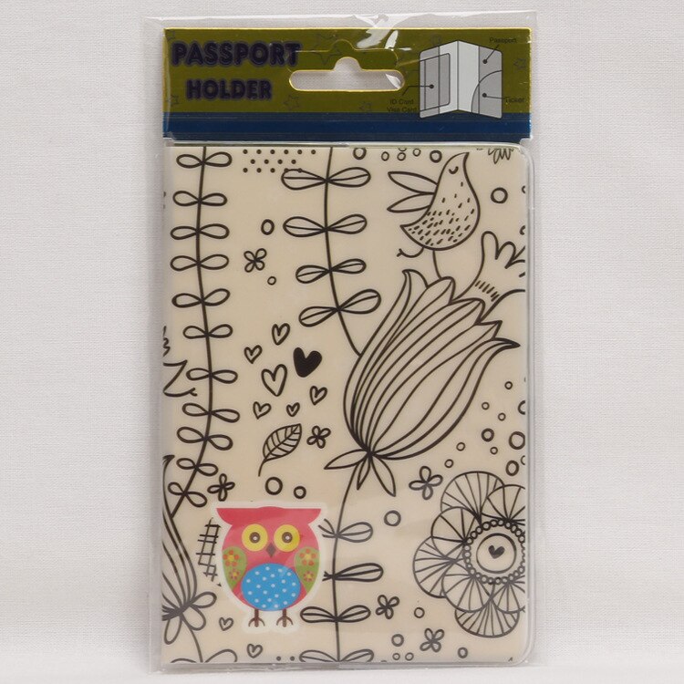 Funda de pasaporte de dibujos animados de animales, accesorios de viaje, soporte de pasaporte informal de PVC, tarjetero de pase de negocios, Cartera de mujer, tarjeta de identificación de crédito: 19