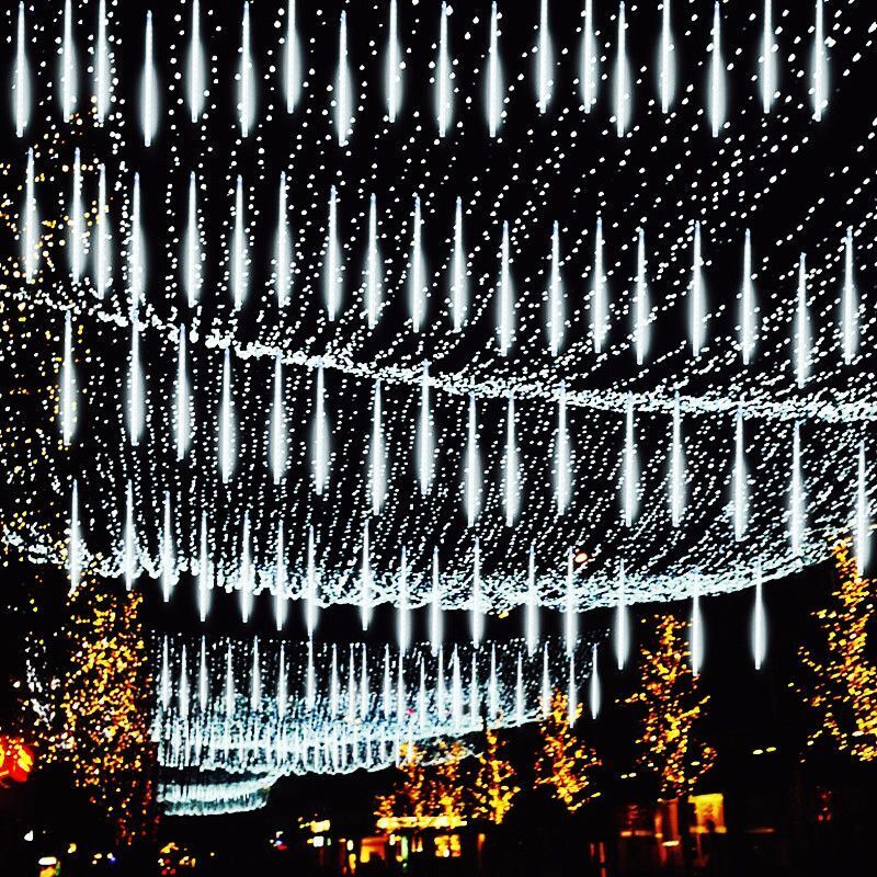 30/50 cm LED Lichterkette Hochzeit Meteorschauer Fee Girlande Licht Weihnachtsbaum Garten Dekoration 8 Röhren EU/Us-stecker