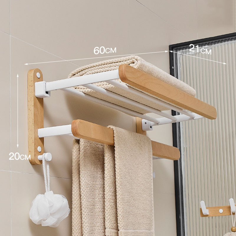 Badezimmerregal-einstellen, Dusch-Organizer-Regal, Zauberstab-Baderegal aus Holz, Badezimmer-Halfter-einstellen, Eckregal für Waschraum, Haartrockner-Halfter: dunkel khaki