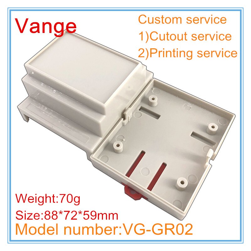 2pcs/lot good ABS mold made plastic junction box diy 88*72*59mm for Din rail project