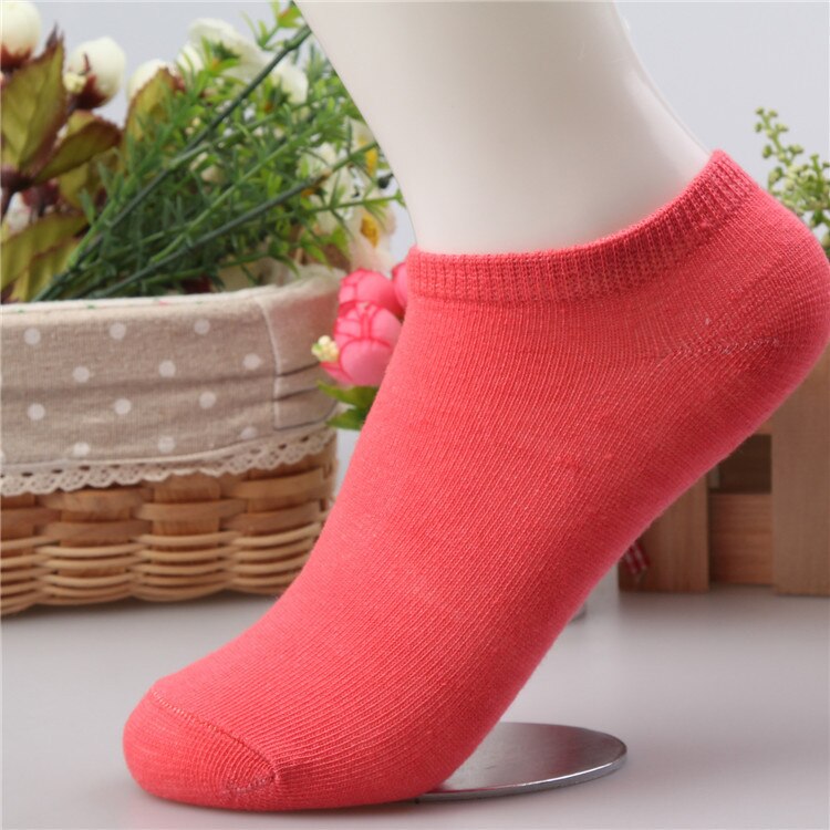 Urgot 10pcs=5pairs/lot Women Cotton Socks Summer Autumn Cute Candy Color Boat Ankle Socks Women's Thin Sock Slippers Girls Meias: F