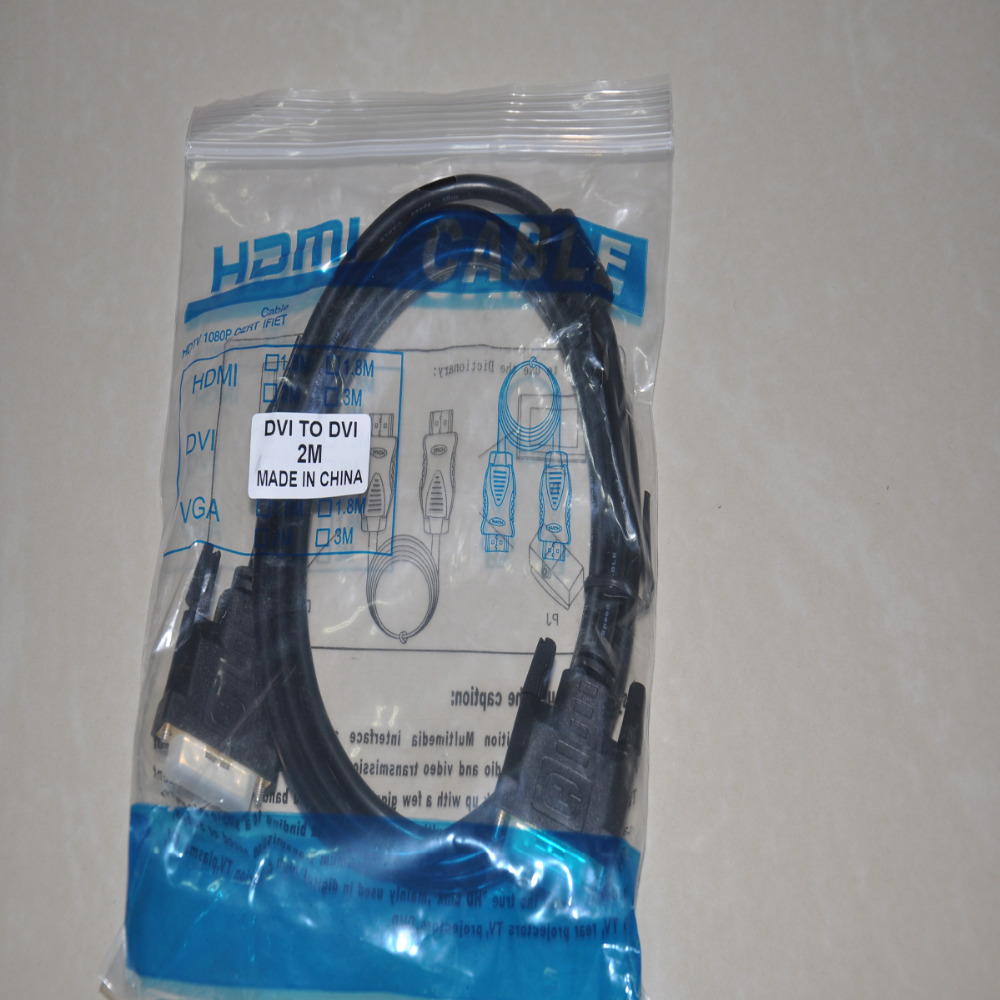 24 + 1 DVI a DVI enchufe chapado en oro Cable macho-Macho DVI-D Adaptador interfaz Visual Digital con ferrita núcleos para XBOX HDTV Monitor