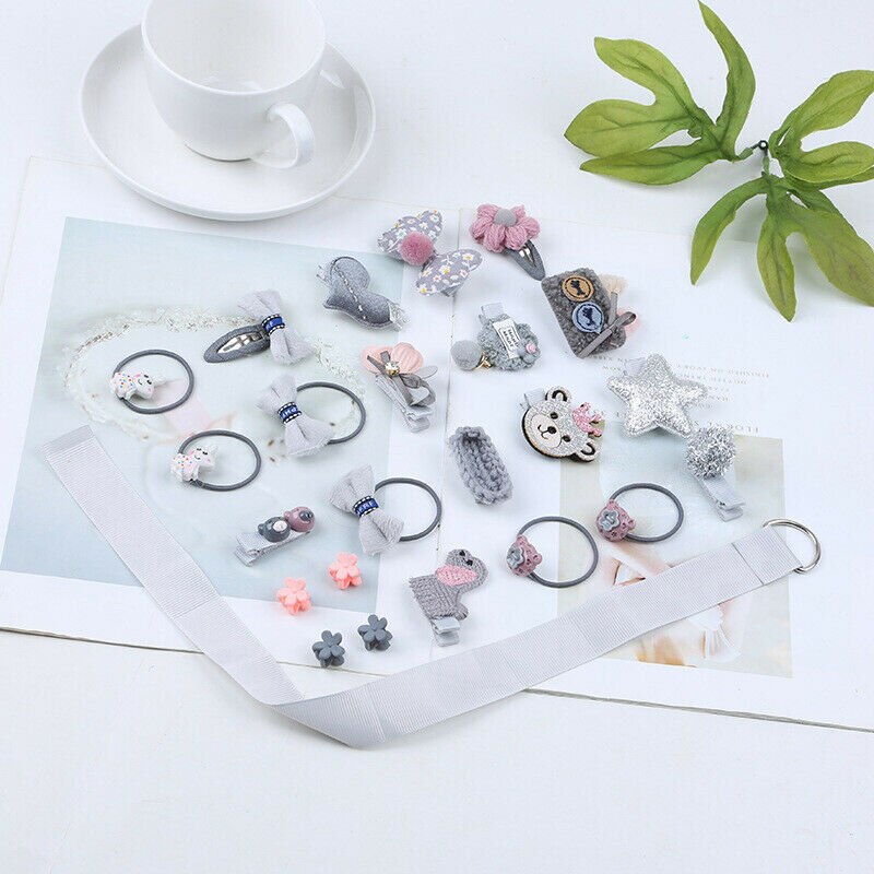 Baby Accessories Kids Girls Hair set Hair Clips Barrette Hairpin 24-piece Set Hair Accessory Box Bowknot