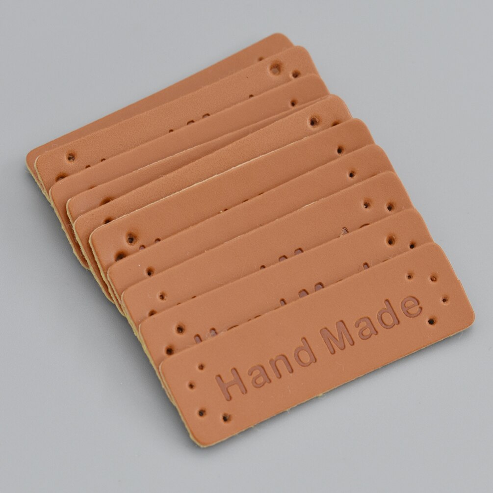 50Pcs/lot Handmade Clothes Labels Embossed Hand Made Letter Garment Labels For Bags Diy Sewing Materials: Rectangle handmade