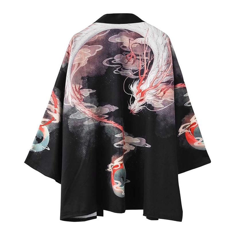 Kimono japonés tipo Cárdigan para hombre, Haori Yukata, disfraz de Samurai, ropa de Samurai, Kimono, chaqueta, ropa de calle informal para hombre, camisa Yukata Haori: D / XXL