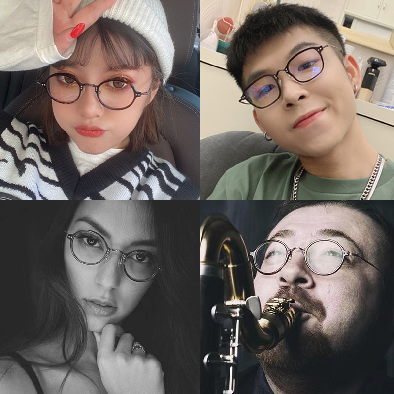 Jahrgang Titan Brille Rahmen Männer retro Runde Brillen Frauen Luxus transparent Myopie Optische Brillen