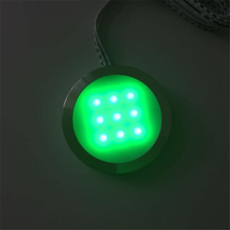 Ledet under skap lys downlight spotlights kit med rf fjernkontroll dimbar rgb for hjemmekjøkken benkeskap belysning