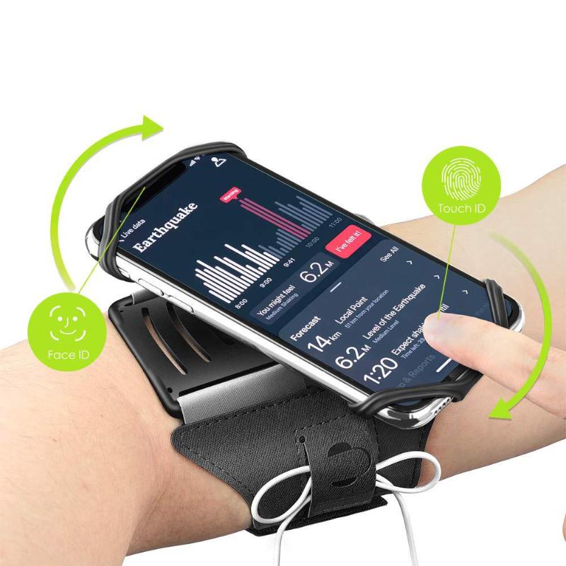 Sport Armbinde Telefon Halterung Halfter 360 ° Drehbare Abnehmbare Lauf Handgelenk Stand für 4,0-6,5 Zoll Telefon