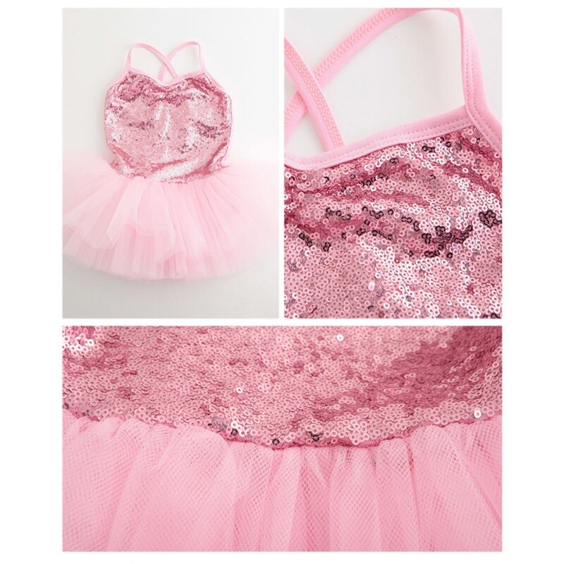 Enfants vêtements de gymnastique filles fronde diamant brillant jupe body suit ballet gymnastique danse vêtements d'entraînement