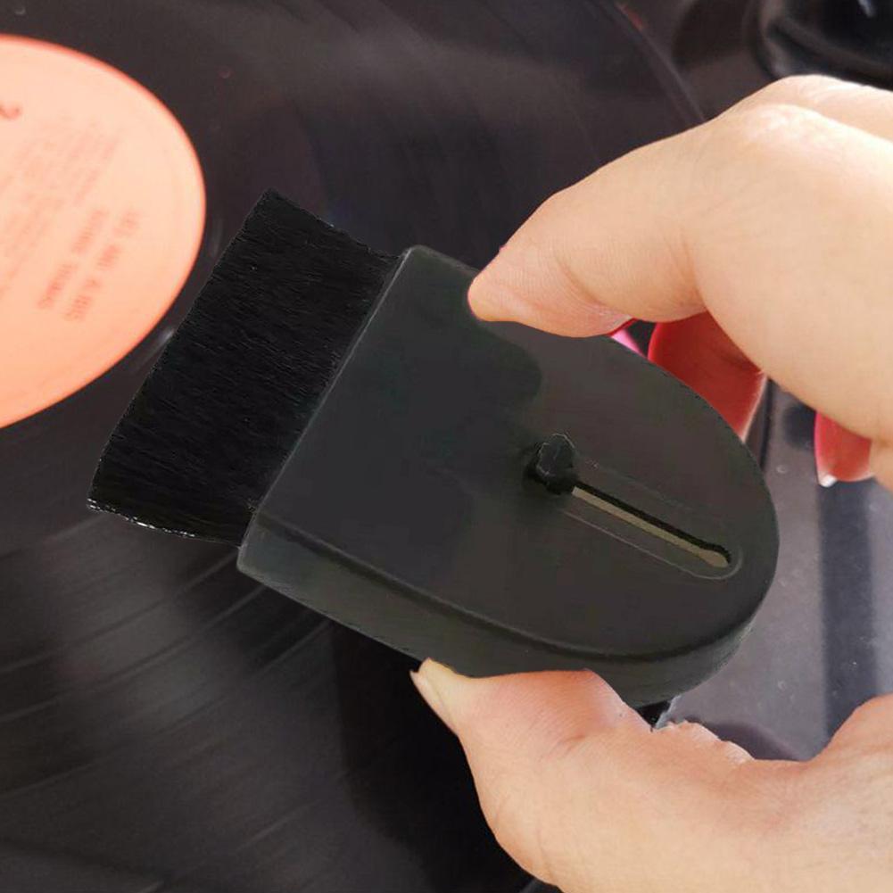 1pc reinigungsbürsten für plattenspieler, lp-player, schallplatten, antistatisch, halbkreisförmig, reiniger, staubentferner, zubehör