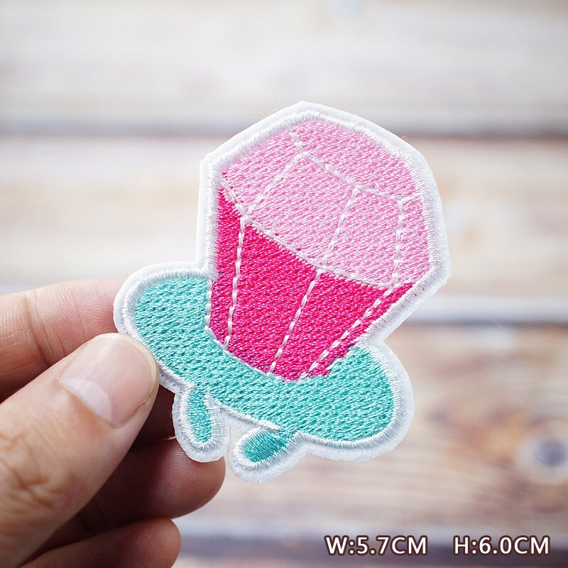 Patchs brodés HELLO HEART Cactus pour T-Shirt, autocollants pour vêtements et Jeans, Badges, BOOM, fille folle: 15