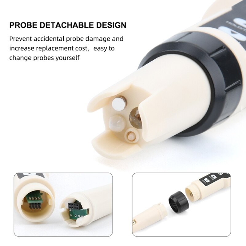 Nyeste yy -400 4 in 1 ph/ orp /h2 & tem meter digital dydrogen ion concentration tester til akvarium, swimmingpool, drikkevand