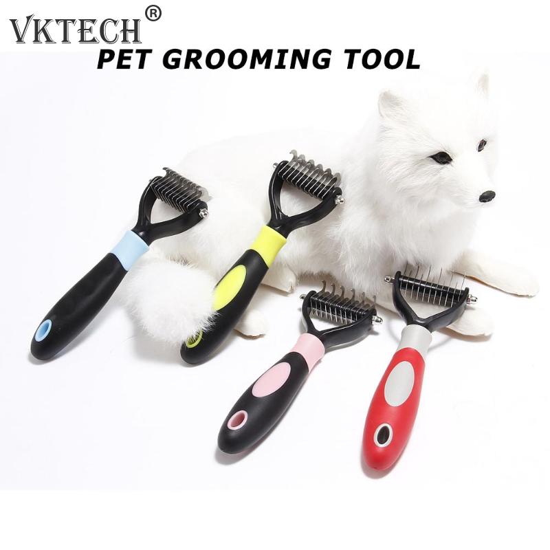 Pet Hond Kat Ontharing Borstel Kam Vergieten Hark Bont Knot Grooming Tool Trimmer Kam voor Katten Honden Borstel