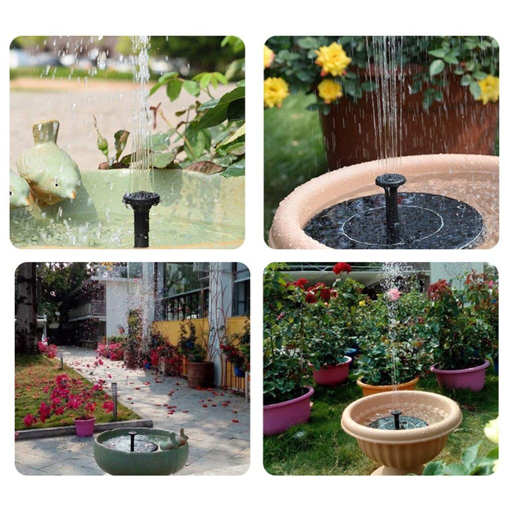 13CM Solar Powered Fountain Garden Pool Pond Solar Panel Floating Fountain Garden Decoration Water Fountain