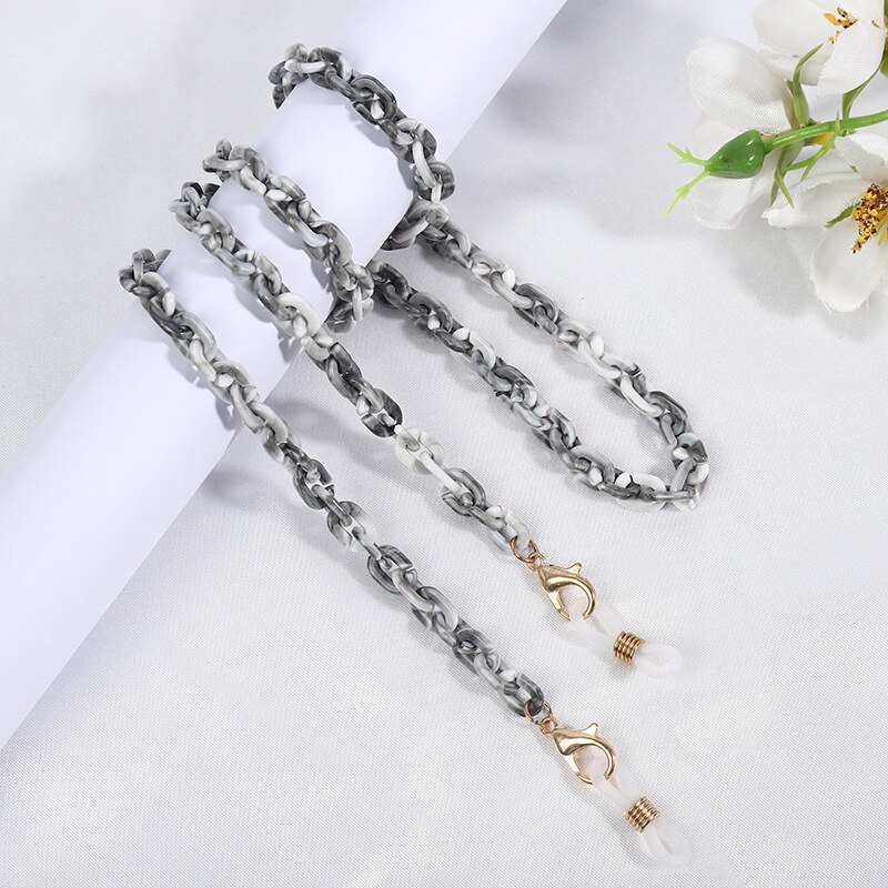 Neue Mehrfarbige Dünne Harz Acryl Sonnenbrille Kette Für Frauen Männer Brillen Ketten Lesen Eyewears Schnur Halter Neck Strap Lanyard: 013
