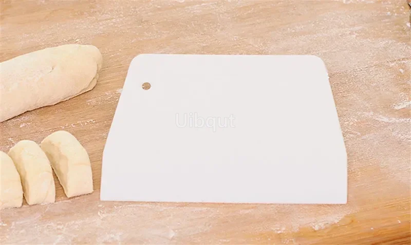 Whiteboard Kunststoff Gebäckschneider Pizzateigschaber Kuchenspatel Werkzeuge Fondant Sugarcraft Trapezbrot Bäcker Buttermesser