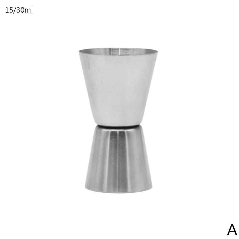 Suministros de Bar de , Copa medidora de vino tinto, taza de cocina de doble cabeza, utensilios de cóctel de acero y vidrio, onza inoxidable D4W1: A