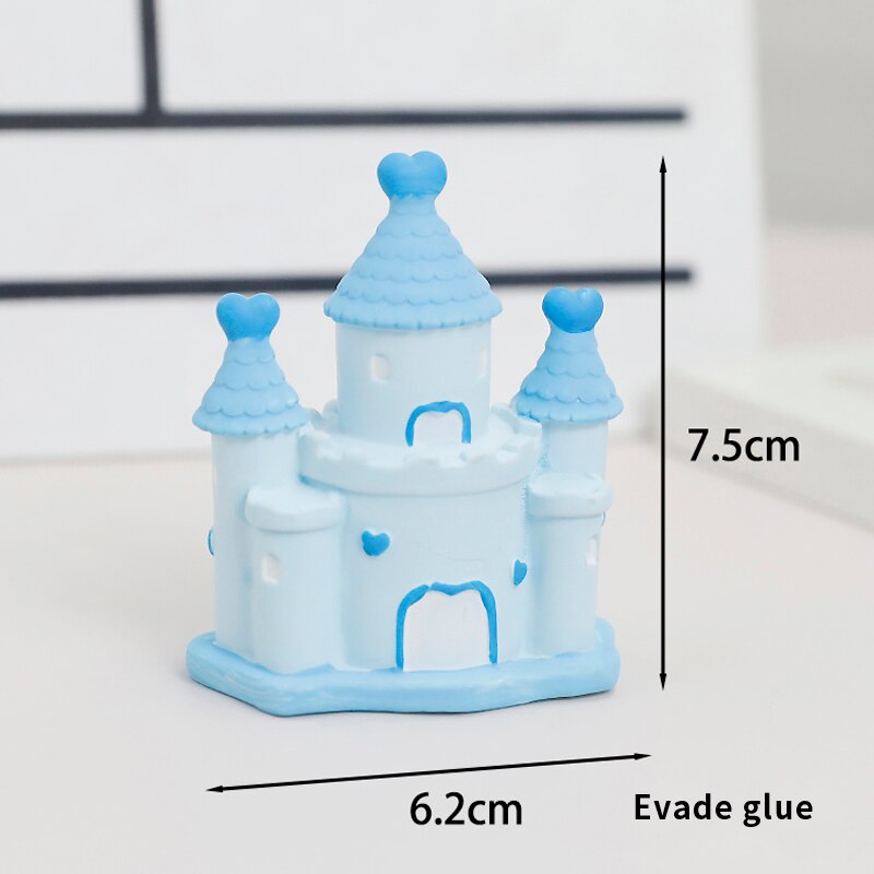 Décoration de gâteau en forme d'ours château | Drapeaux de gâteau en forme de nuage, décoration de gâteau pour anniversaires pour enfants, décor de Table pour Dessert de mariage: Blue Castle