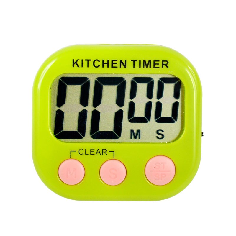*10 PCS Magnetic Digital Clock Large LCD Kitchen Cooking Timer Loud Alarm Timer Count Down Up Timer: Green