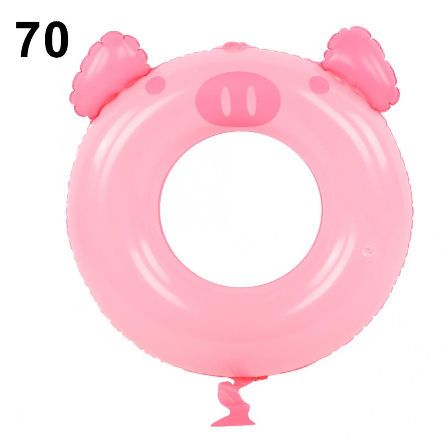 Kid Swimming Ring 60/70cm Inflatable Swimming Ring Summer Children Animal Shape Swim Ring Inflatable Pool Float Circle: Pink 70cm