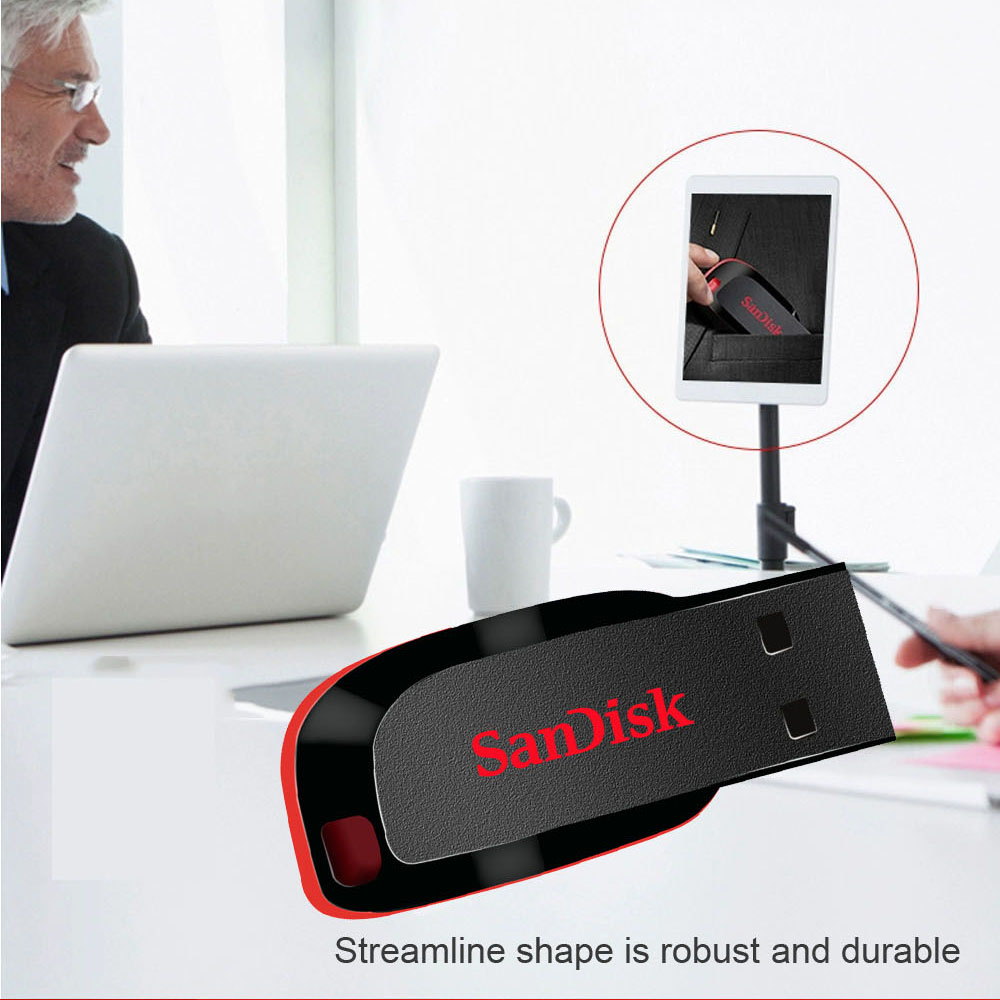 SanDisk CZ50 USB 2.0 Flash Drive 128GB 64GB 32GB U Disk 16GB USB2.0 Mini Pen Drive Usb Memories Flash USB Stick for computer