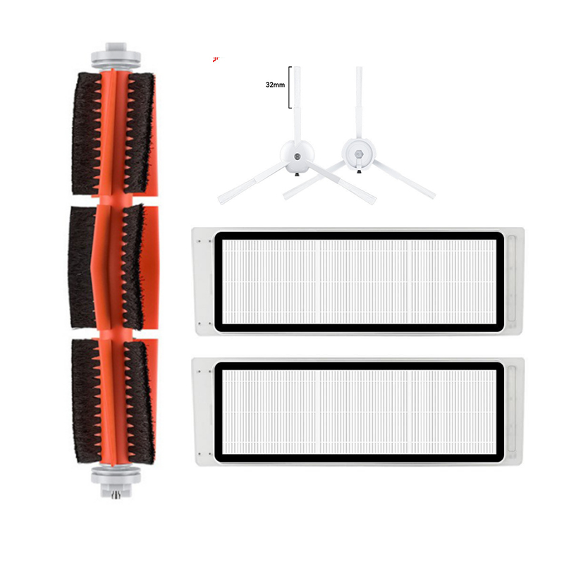 Spazzola laterale principale per Xiaomi Mi robot 1/ 1S SDJQR01RR SDJQR03RR RoboeockT6/T7/S5 aspirapolvere accessori Hepa polvere scatola: Luce Verde