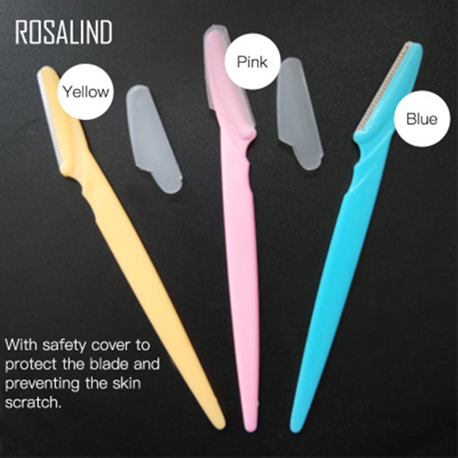 3 -delige set draagbare wenkbrauwtrimmer, haarverwijderaar, damesgezichtsscheermes, wenkbrauwtrimmer, scheermesjes voor make-up, cosmetische set