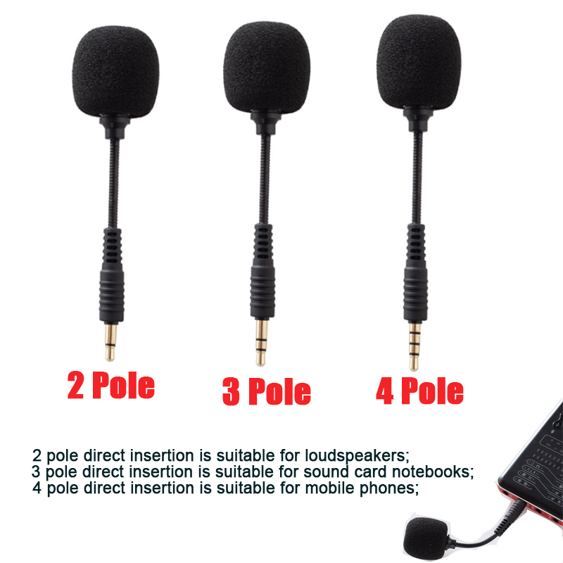 Jacek 3,5 mm mini elastyczny składany mikrofon pojemnościowy 2/3/4 biegun robić telefonu komórkowego głośnik karta dźwiękowa komputer stancjonarny laptop