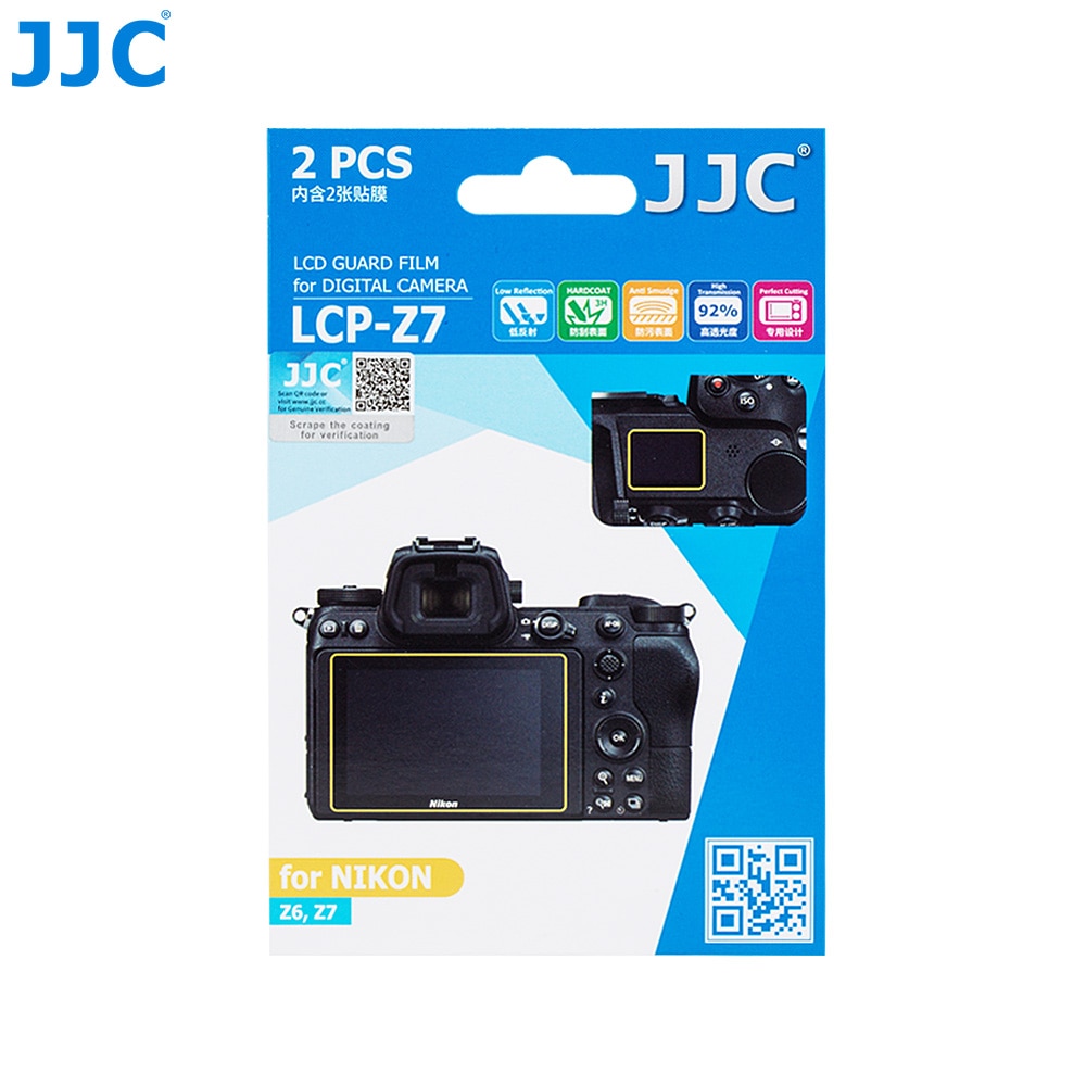 Jjc 2 Stks/partij LCP-Z7 Lcd Guard Film Screen Protector Pet Cover Voor Nikon Z5 Z6, Z7 Camera Screen Bescherming