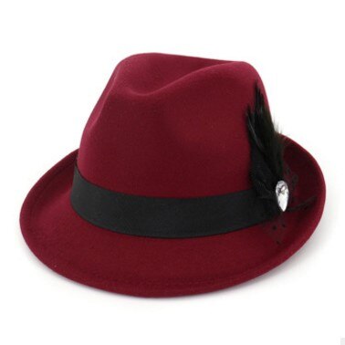 Siloqin panama damkeps höst och vinter trend #39 fedoras enkel fritidsfest för kvinna casquette: Rödvin