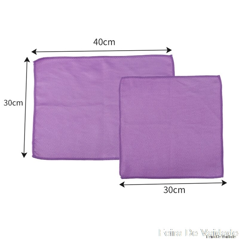 Chiffon en microfibre sans trace pour vitres, polissage de miroirs, écailles de poisson, chiffon doux, non pelucheux, chiffon de nettoyage réutilisable pour lunettes