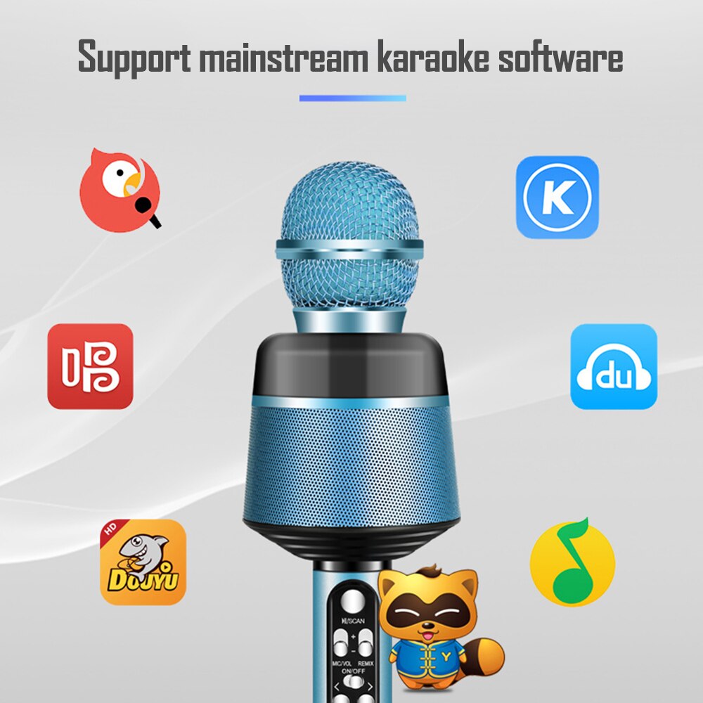 Kannettava karaoke mikrofoni bluetooth mikrofoni ammatti kaiutin kämmenmikrofoni soitin ktv kaiutin kotiin
