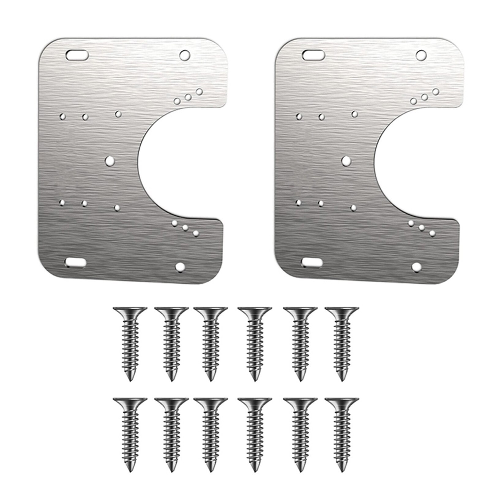 1/2/4pcs Hinge Mounting Plate with Screws Adapts to Hinge Cups of Different Sizes Easy Mount Concealed Cabinet Hinge XHC88: 2pcs