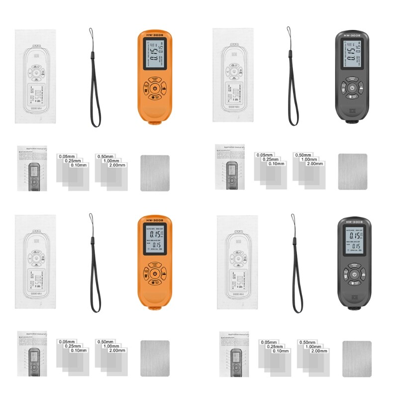 Digital Paint Thickness Gauge Paint Depth Meter w/ Calibration Sheet Coating Thickness Measurement Resolution 0.01mils