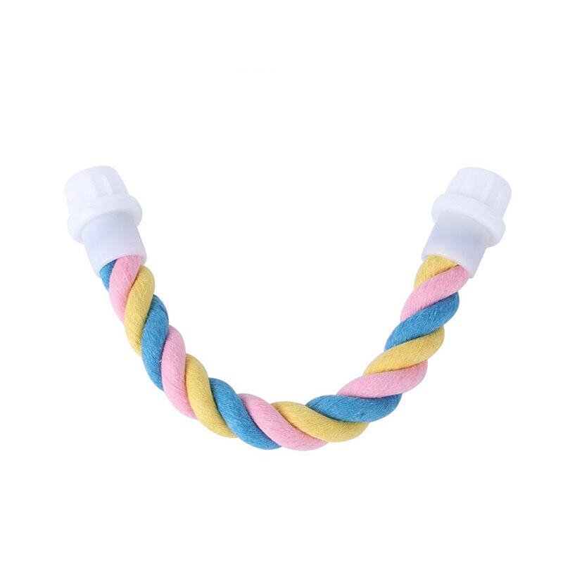 Cuerda de algodón para escalada de loros, soporte en forma de U, jaula de poste, accesorios para loros, juguete para pájaros, cuerda de escalada para loros: M