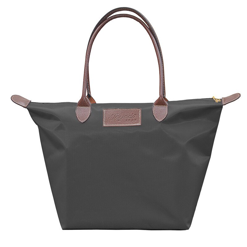 Sac à main en toile pour femmes, fourre-tout de grande capacité en tissu Oxford, sac à bandoulière de Shopping,: Black